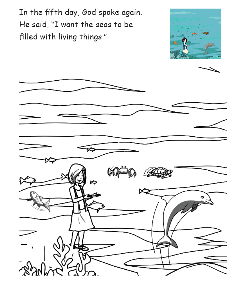 Coloring Book The Creation Story - Image 2
